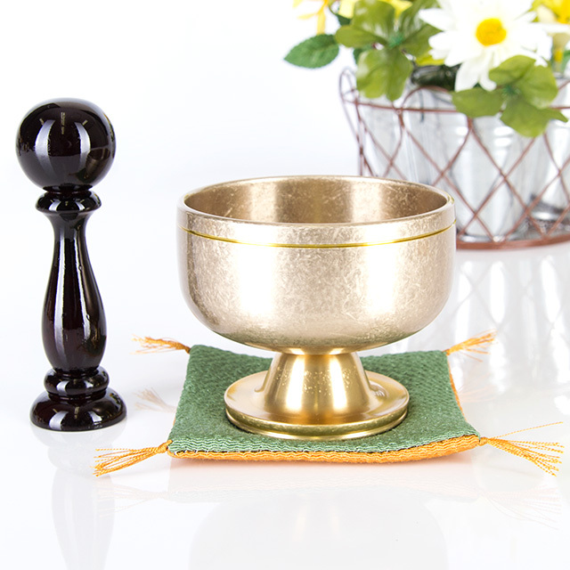 高台 りん ふくさ付 「遊亀」(ゆうき) 光彩色