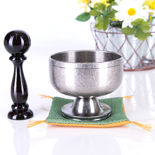 高台 りん ふくさ付 「遊亀」(ゆうき) 朧銀色