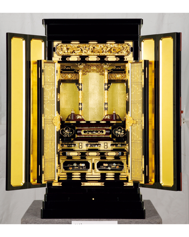 京型別台 【常陸】 彫ランマ マキエ入