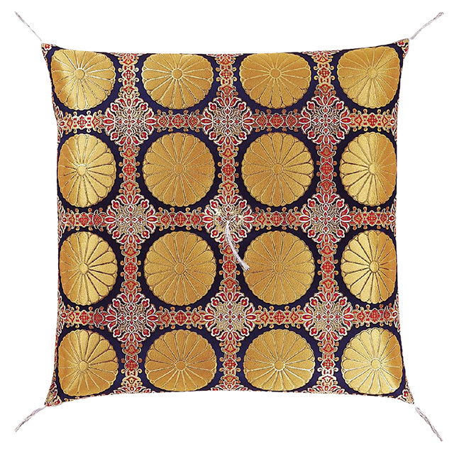 仏前座布団　正絹四釜十六菊