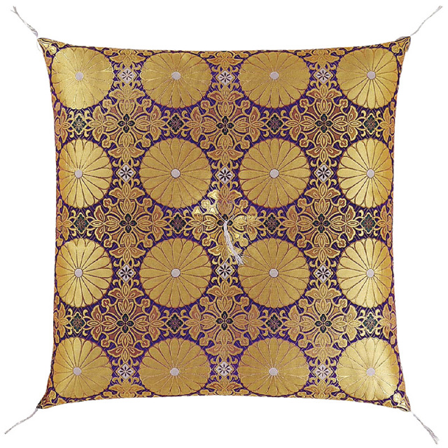 仏前座布団　茶胴三丁四釜　紫