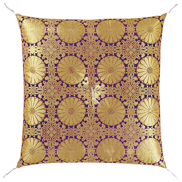 仏前座布団　茶胴四釜　紫