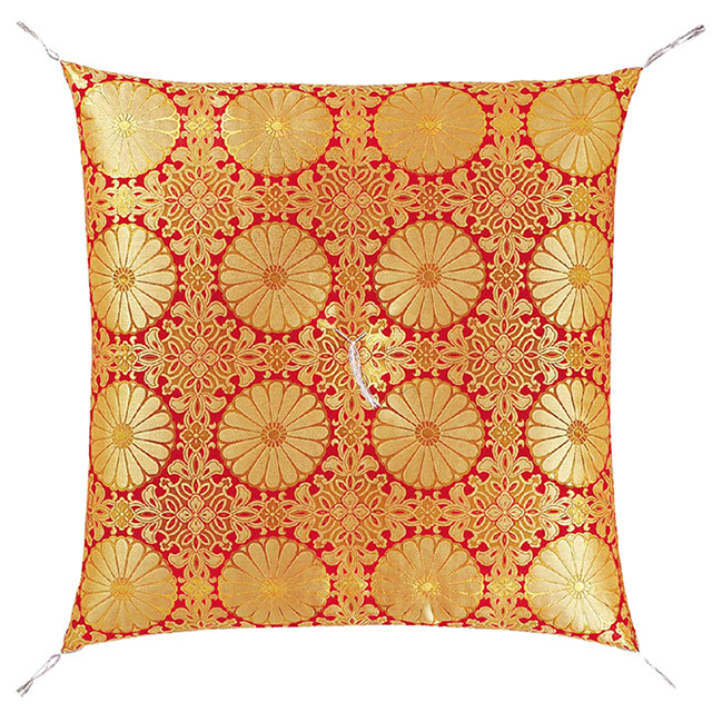 仏前座布団　茶胴四釜　赤