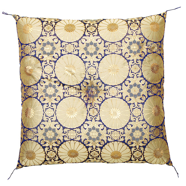 仏前座布団　金襴 紺紫