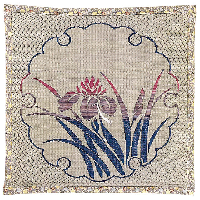 藺草座布団　雪アヤメ　両面蘭草