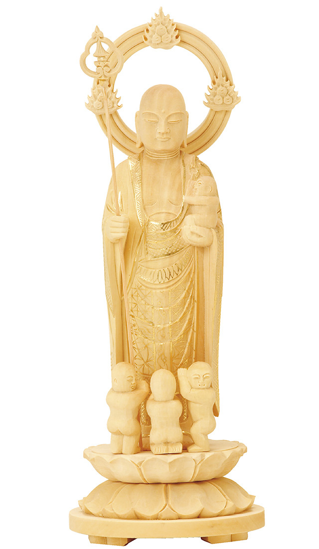 総柘植 水子地蔵 丸台座 輪光背 3.5寸～6.0寸 | 激安仏壇仏具の販売 