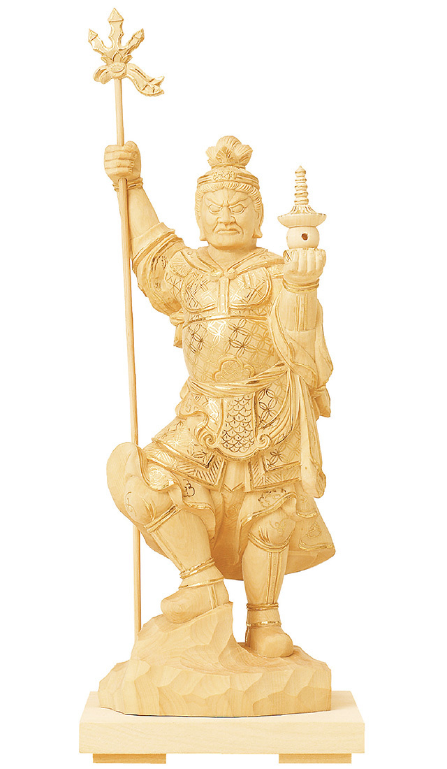 柘植 毘沙門天 金泥書