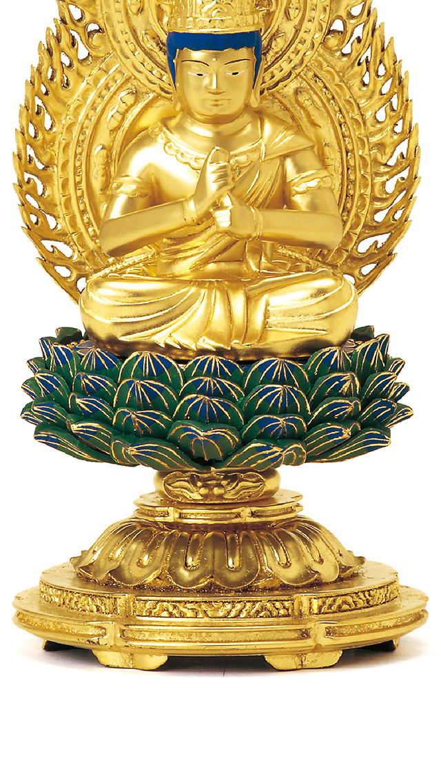 大日如来明治大正時代頃木製金箔塗座像高さ４３センチ（台座含む）台座虫喰い有り品 純金箔押 六角台座 仏白檀 大日如来 円光背 仏金泥 2.0寸～3.0寸