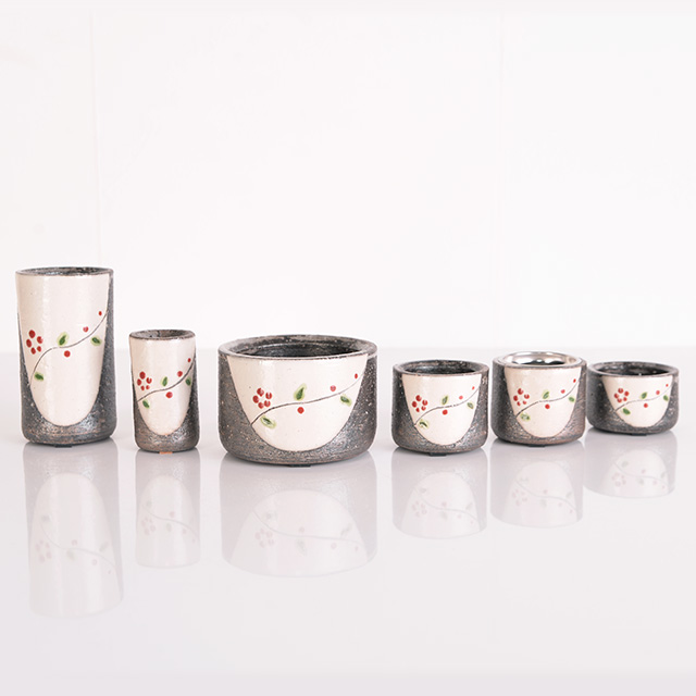 信楽焼　赤華色彩