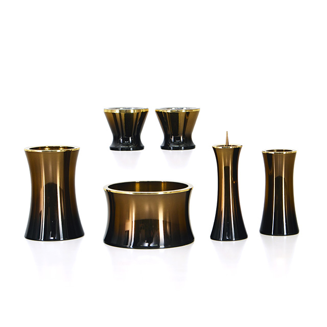 銅器 マロン コハクボカシ 2.5寸～3.0寸 6点セット