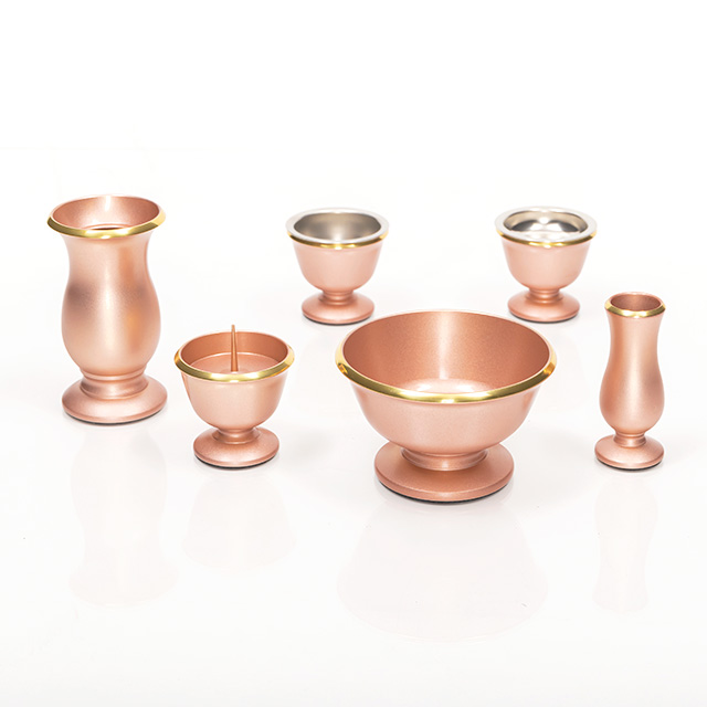 銅器 太陽 ピンク 6点セット