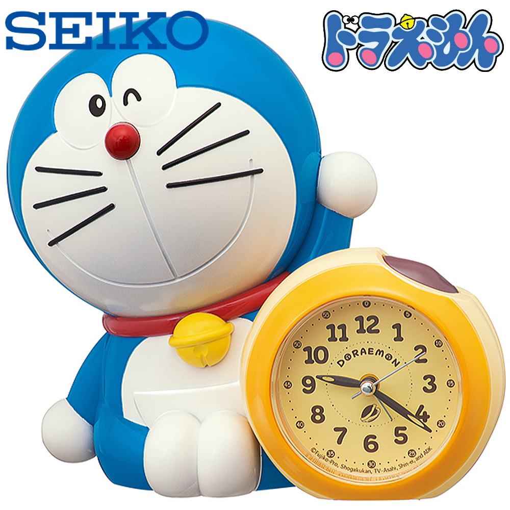 楽しく起きられるドラえもんの目覚まし時計 インテリアとしてもかわいいドラえもん SEIKO セイコー めざまし時計 キャラクタークロック ドラえもんクロック 入学祝い 入園祝い 子供部屋 記念品 クリスマスギフト 誕生日ギフト 入学祝い おすすめ 人気クロック JF383A