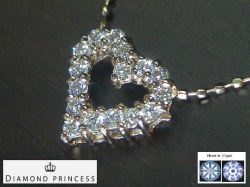 DIAMOND PRINCESS 【全石ハート＆キューピットダイヤ使用！】 K18ピンクゴールドダイヤハートペンダント　N1455BPG
