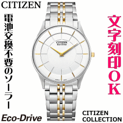 ウォッチ メンズウォッチ 腕時計 名入れ 文字入れ 文字刻印 電池交換不要 ソーラーウォッチ 薄型 薄い CITIZEN シチズン エコ・ドライブ 記念品 退職記念 退職祝い 還暦祝い 米寿 金婚式 結婚記念日 勤続記念品 周年記念 お祝い イニシャル刻印 刻印実績1位 贈答ウォッチ
