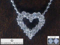 DIAMOND PRINCESS 【全石ハート＆キューピットダイヤ使用！】 K18ホワイトゴールドダイヤハートペンダント　N1455B