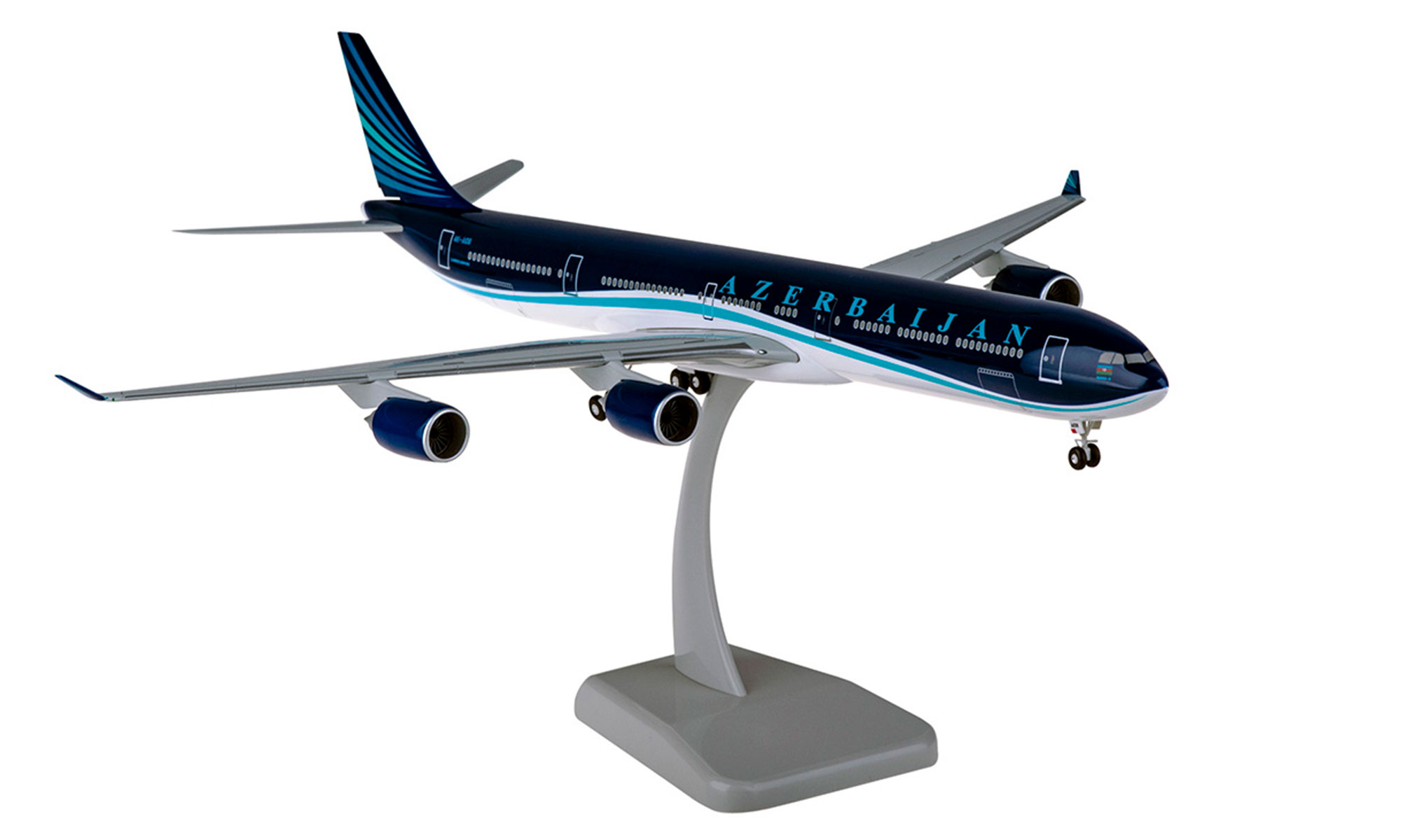 HoganWings/ホーガンウイングス  A340-600 アゼルバイジャン航空ランディングギア・スタンド付属
