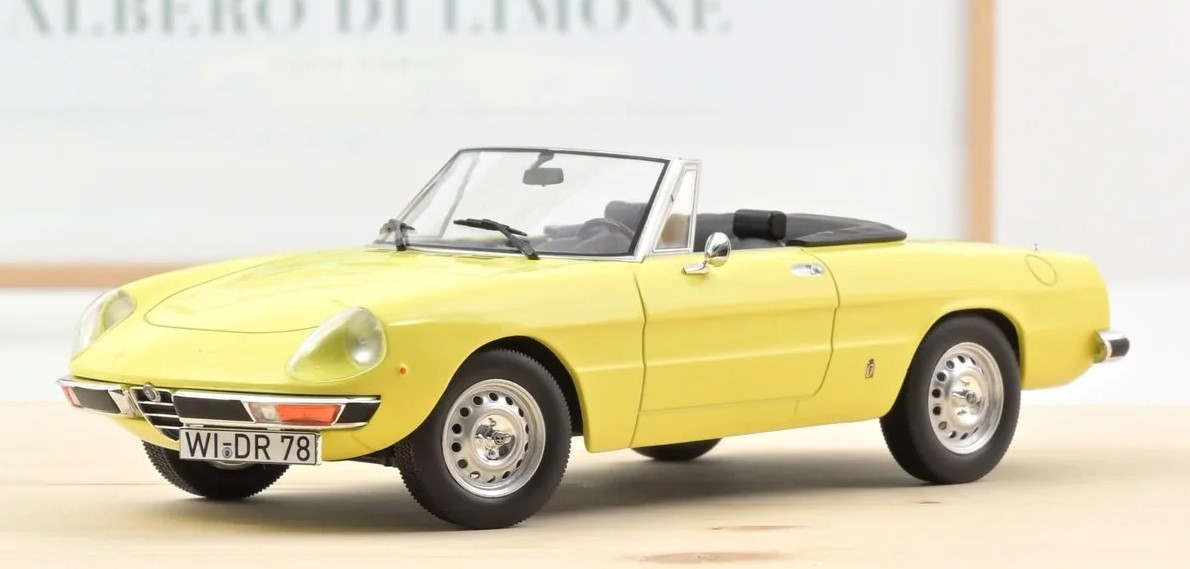 NOREV/ノレブ  (オンライン限定）Alfa Romeo 2000 Spider 1978 Yellow 1:18 - 300pcsアルファロメオ 2000 スパイダー 1978 イエロー