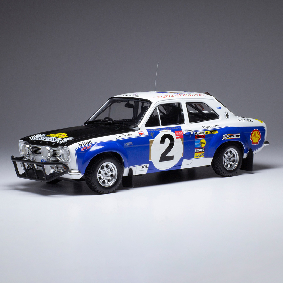 ixo/イクソ  フォード エスコート MK1 RS 1600 1973年サファリラリー #2 R.Clark/J.Porter