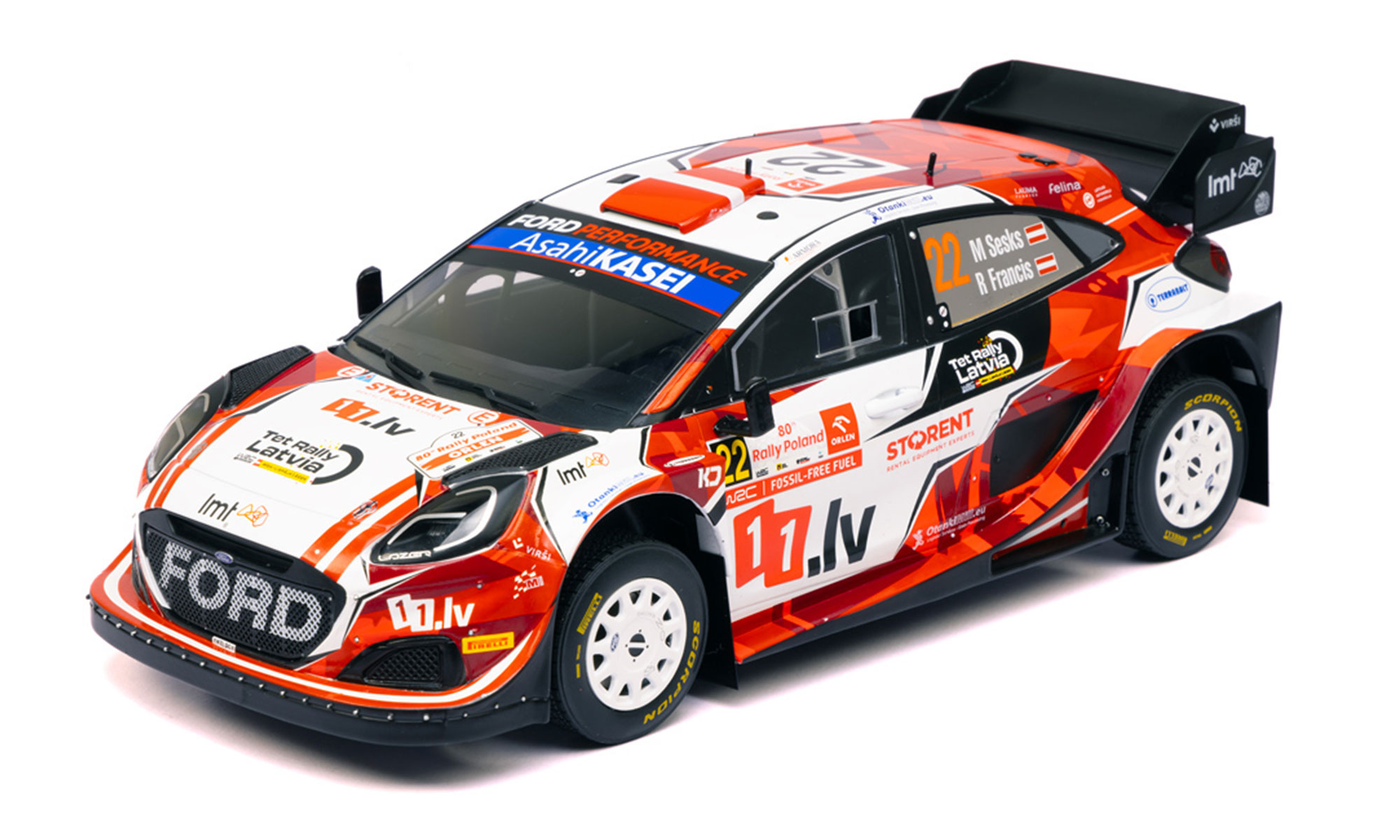 ixo/イクソ  フォード プーマ ラリー1 ハイブリッド 2024年 ラリーポーランド #22 M.Sesks/R.Francis 