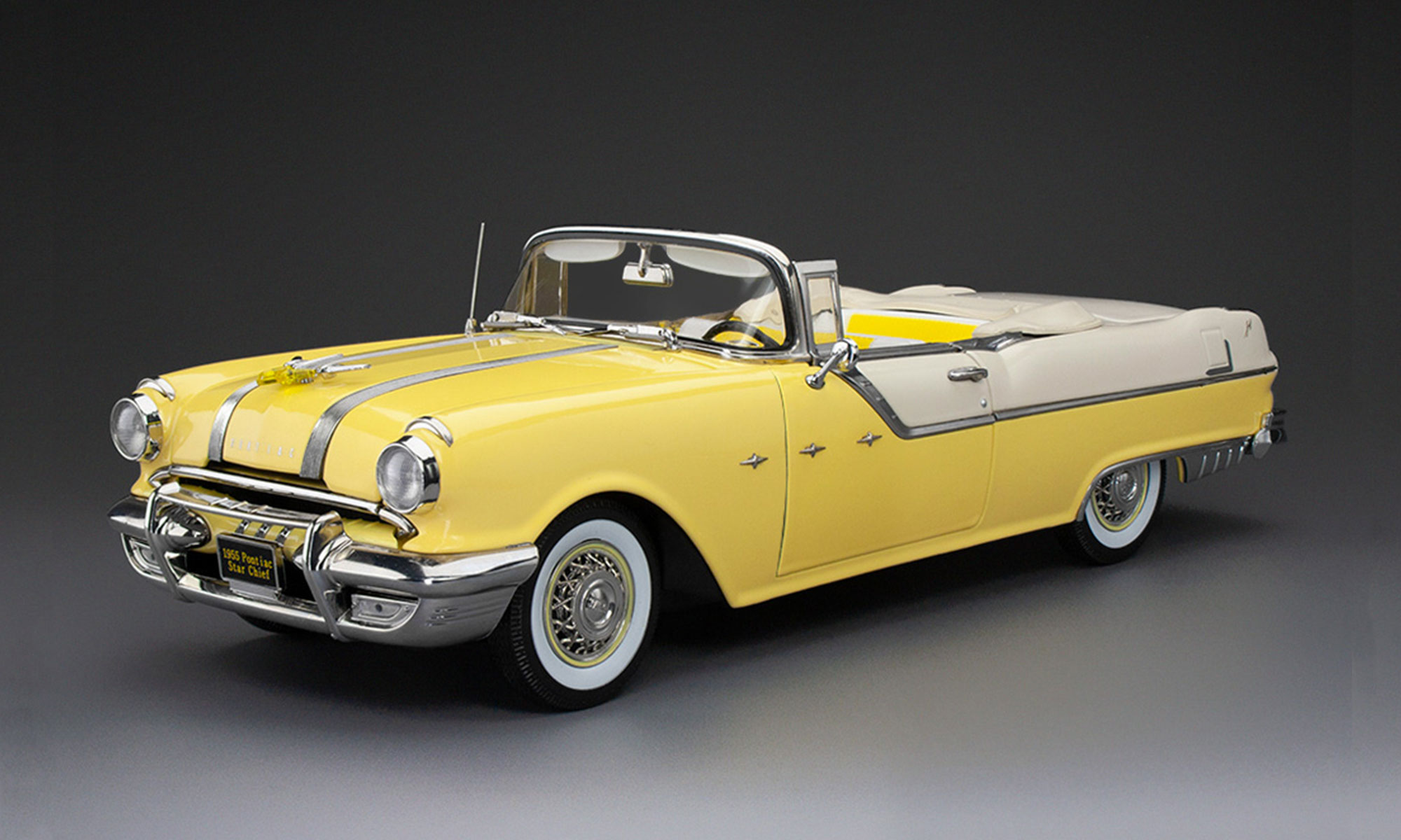 SunStar/サンスター  ポンティアック スターチーフ オープンコンバーチブル 1955 ホワイトミスト/アバロンイエロー
