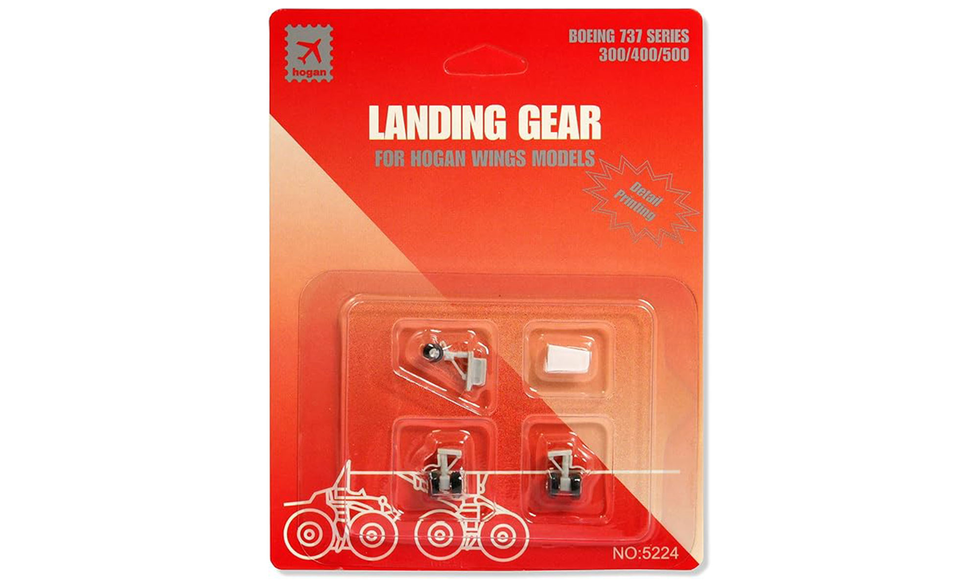 HoganWings/ホーガンウイングス  ランディングギアセット737-300/400/500用 ゴム製タイヤ付