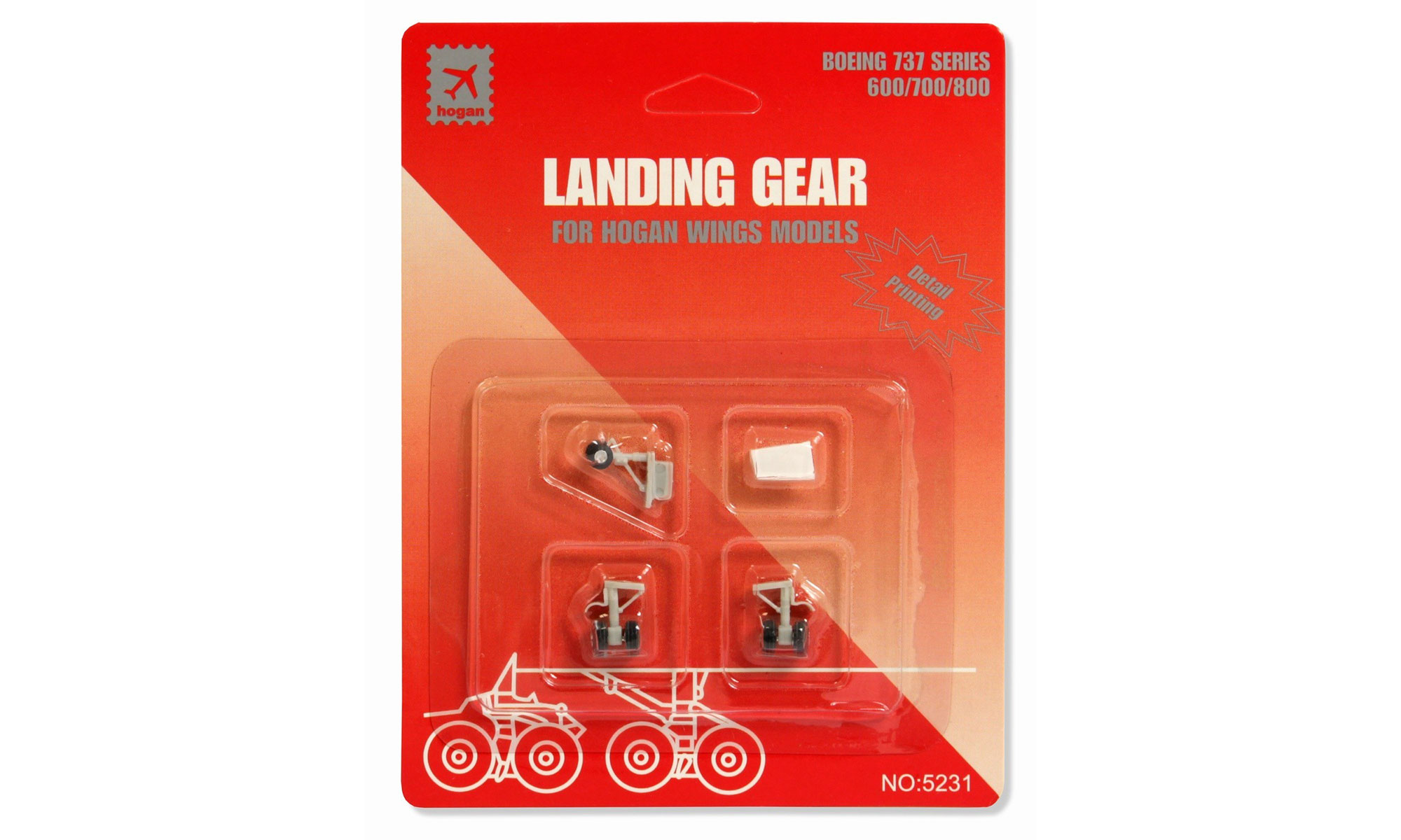 HoganWings/ホーガンウイングス  ランディングギアセット737-600/700/800/900用ゴム製タイヤ付