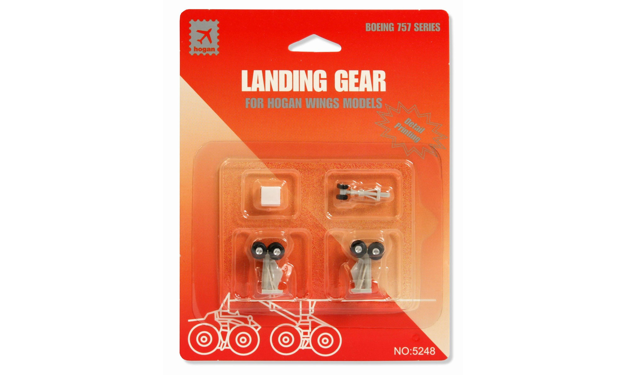 HoganWings/ホーガンウイングス  ランディングギアセット 757用ゴム製タイヤ付