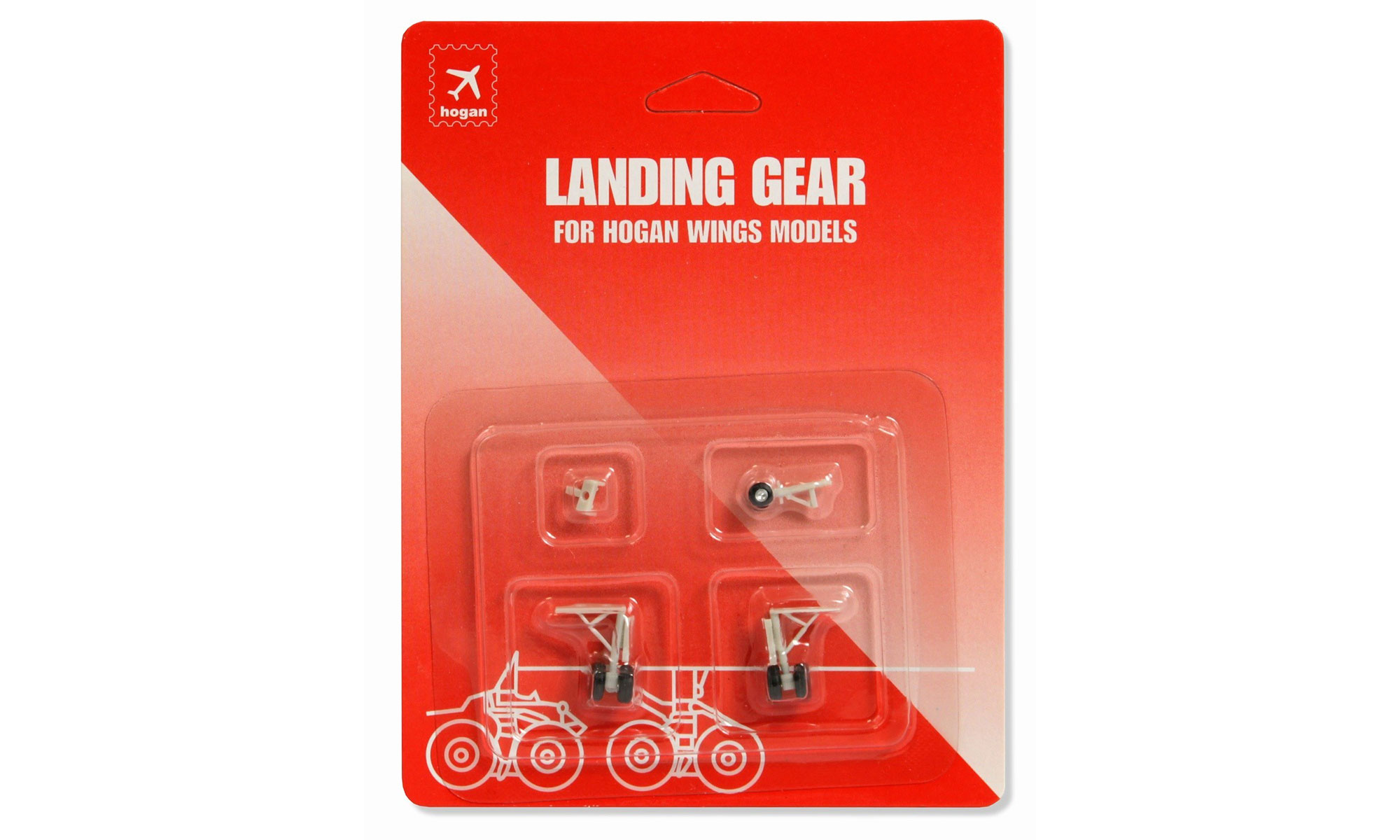 HoganWings/ホーガンウイングス  ランディングギアセット A319用ゴム製タイヤ付