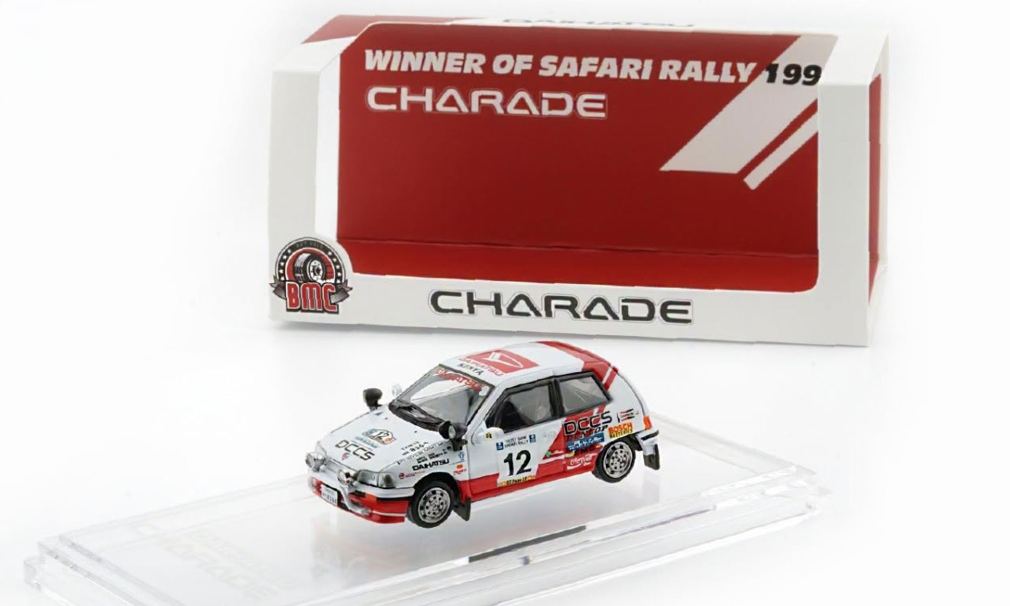 BM CREATIONS  ダイハツ シャレード #12 1992年 サファリラリー グループA クラス5 優勝/1993年 クラス7 3位 2ドア