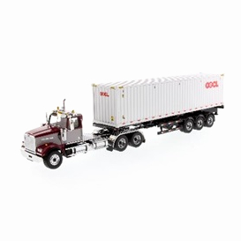 DIECAST MASTERS ウエスタンスター 4900 SF デイキャブ タンデム トラクター 40 コンテナ付 マルーン/グレー