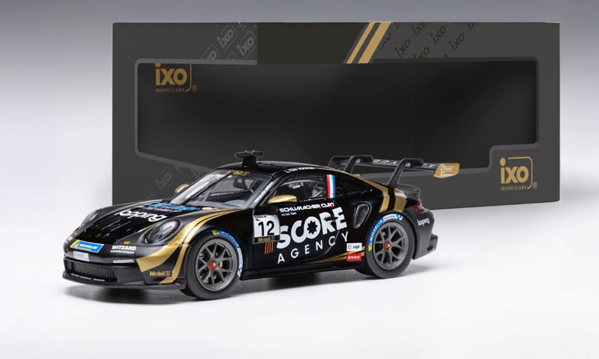 ixo/イクソ  ポルシェ911 GT3 Cup 2024年 モナコグランプリ #12 Larry ten Voorde (PMSCチャンピオン 2024）