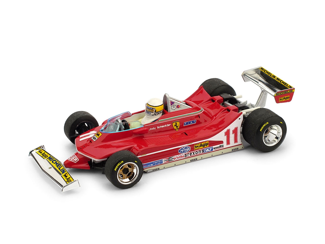 BRUMM/ブルム  フェラーリ 312 T4 1979 イタリアGP 1位#11 J.Schekter ドライバーフィギュア付