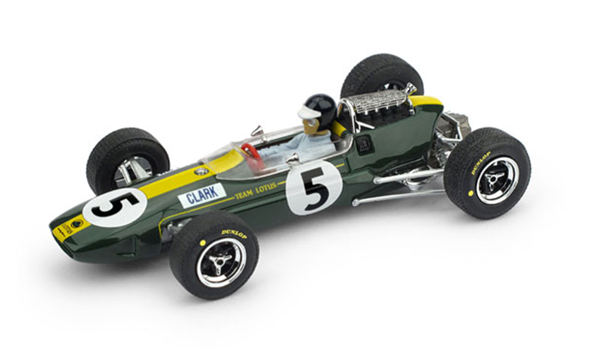 BRUMM/ブルム  ロータス 33 1965年イギリスGP 1位 #5 J.Clark ドライバーフィギュア付