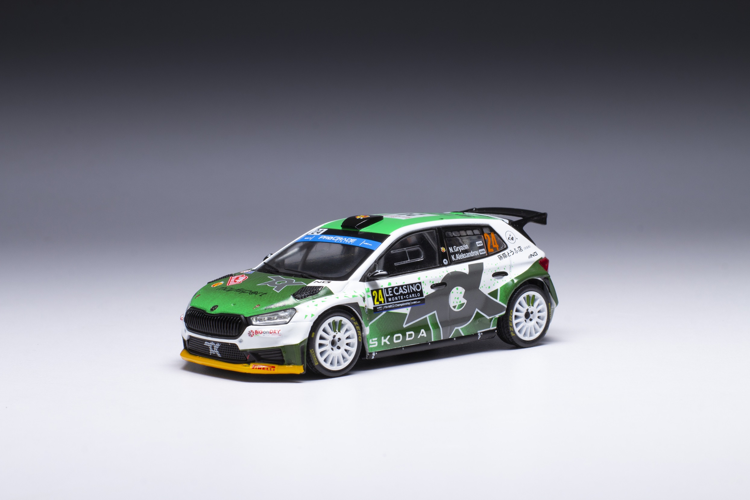 ixo/イクソ  シュコダ ファビア Rally2 2023年モンテカルロ#24 N.Gryazin/K.Aleksandrov