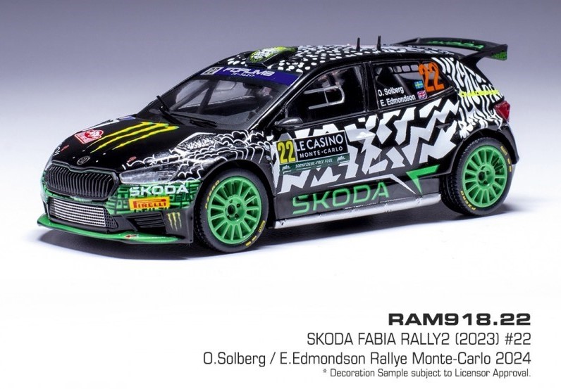 ixo/イクソ  シュコダ ファビア ラリー2(2023) モンテカルロラリー2024 #22 O.Solberg/E.Edmondson