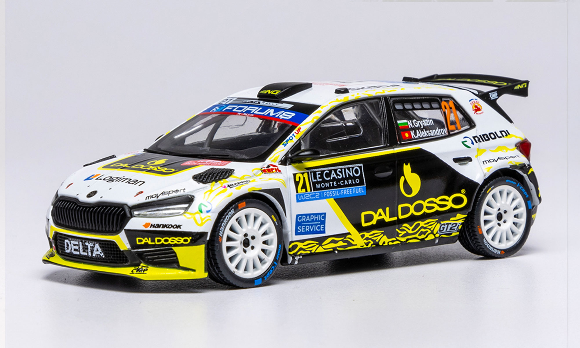 ixo/イクソ  シュコダファビア RS ラリー2 2025年 ラリーモンテカルロ #21 N.Gryazin/K.Aleksandrov