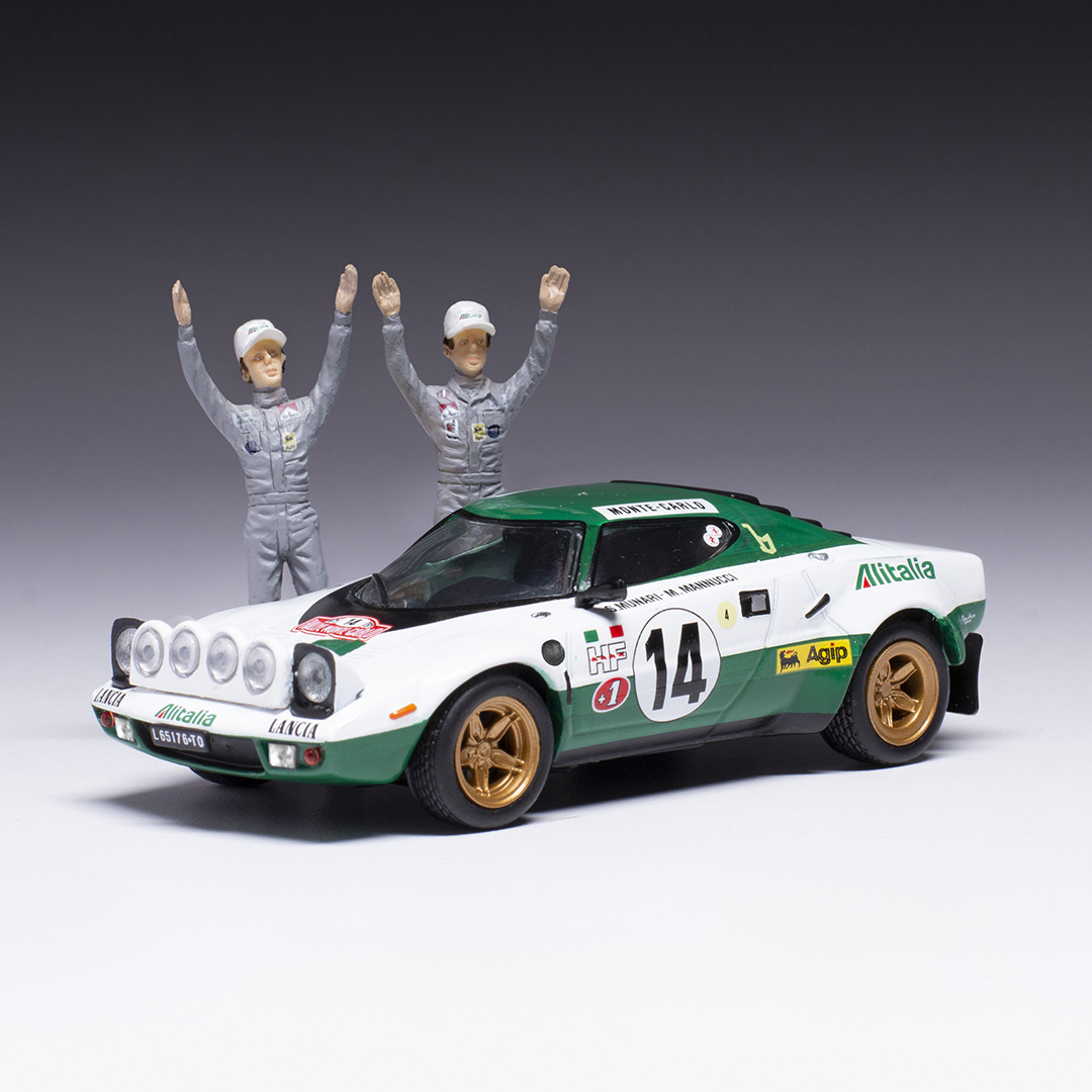 ixo/イクソ ランチア ストラトス HF 1975年モンテカルロラリー 優勝 #14 S.Munari/M.Mannucci フィギュアー付