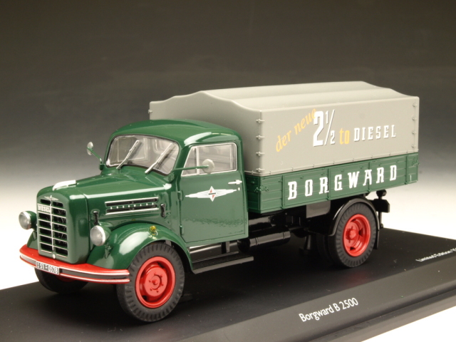 Schuco/シュコー ボルクヴァルト B 2500 幌付ピックアップ Dグリーン/グレー
