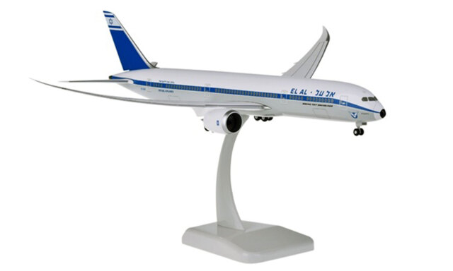 HoganWings/ホーガンウイングス  B787-9 エル・アル航空 レトロカラーランディングギア・スタンド付属