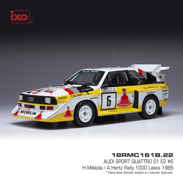 ixo/イクソ  アウディ スポーツ クアトロ S1 E2 1985年1000湖ラリー #6 H.Mikkola/A.Hertz
