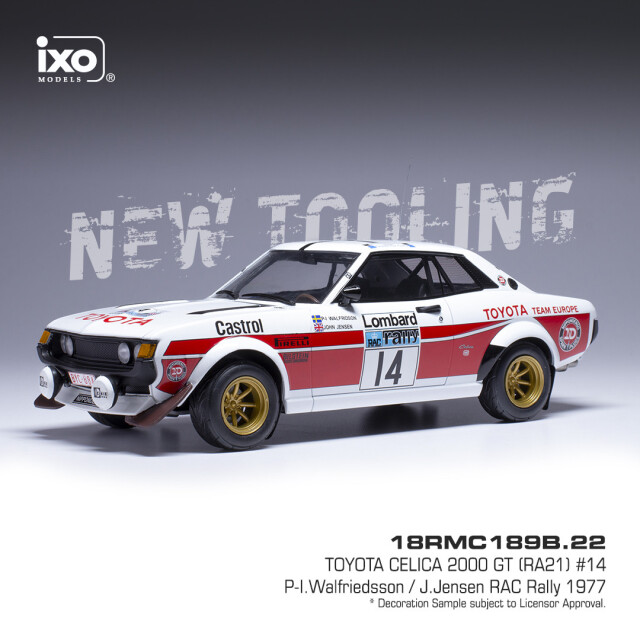 ixo/イクソ  トヨタ セリカ 2000GT(RA21)  RACラリー1977年 #14 P-I.ワルフリッドソン/J.ジェンセン