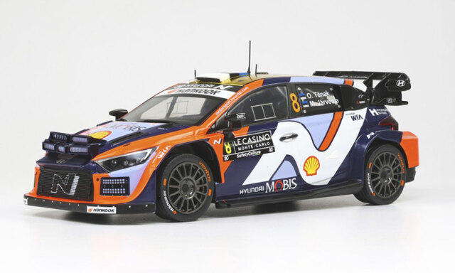 ixo/イクソ  ヒョンデ i20 N ラリー1 2025年 ラリーモンテカルロ #8 O.T?nak/M.J?rveoja ナイトライト付き