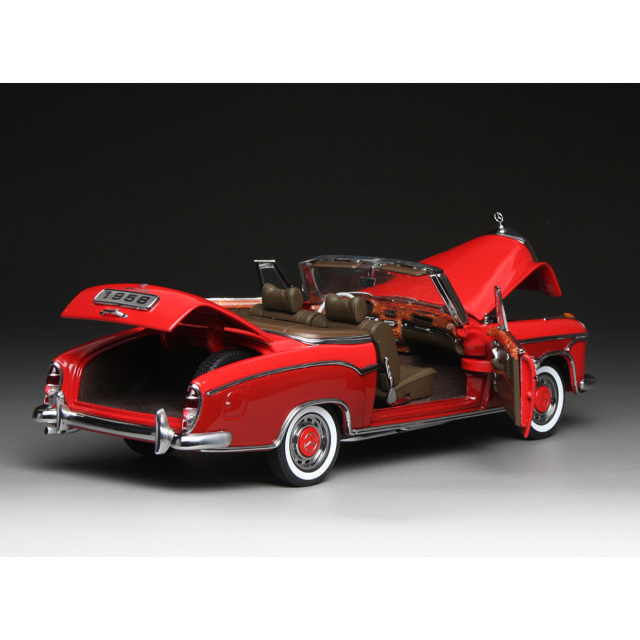 ミニカー　1/18 MB 220 SE カブリオレ 1960(レッド×ダークレッド) [3594] SunStar/サンスター MB 220 SE カブリオレ 1960 レッド/ダークレッド
