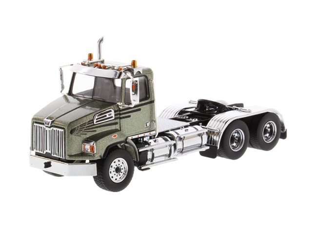 DIECAST MASTERS Western Star 4700 SB Tandem トラック トラクター  メタリックオリーブグリーンキャブ