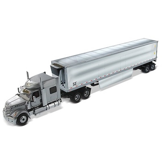 DIECAST MASTERS インターナショナル LoneStar Sleeper with 53' 冷蔵バン  シルバー