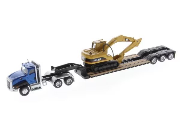 DIECAST MASTERS  Cat CT660　デイキャブトラクターCat 315C L 積載ローボーイトレーラー付