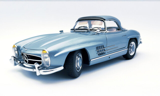 CMC/シーエムシー  メルセデスベンツ 300SL W198 ハードトップ ブルーメタリック/クリーム