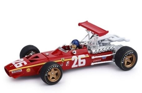 BRUMM/ブルム  フェラーリ 312 F1 1968年フランスGP 1位 ＃26  J. Ickx ドライバーフィギュア付