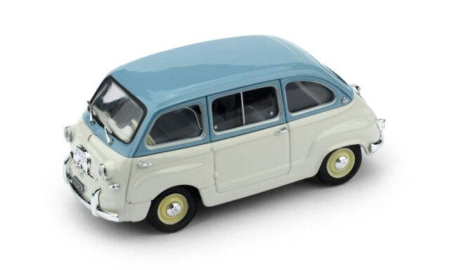 BRUMM/ブルム フィアット 600 ムルティプラ 1956 ブルーグレー/ライトグレー
