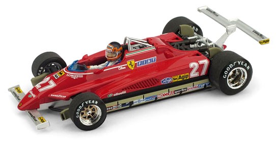BRUMM/ブルム  フェラーリ 126C2 1982年ロングビーチGP #27 Gilles Villeneuve ドライバーフィギュア付
